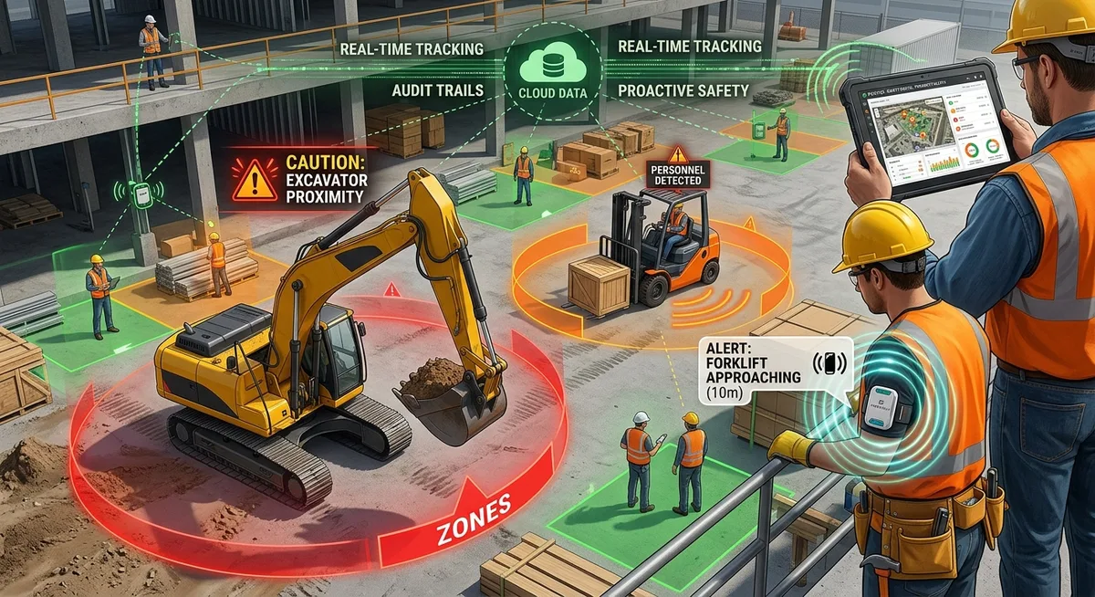 Safety Proximity Alert device in use